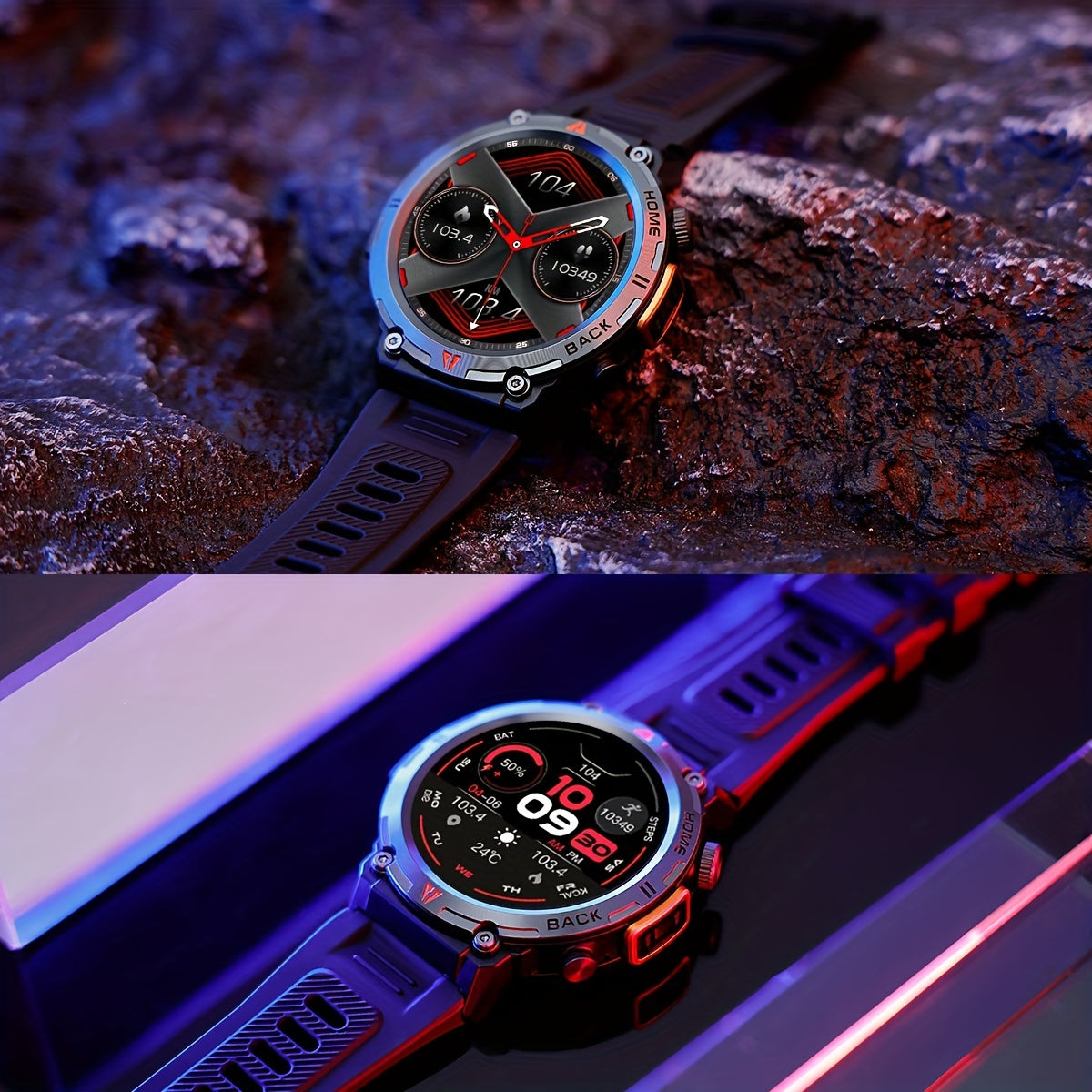Montre Connectée Intelligente avec Éclairage LED