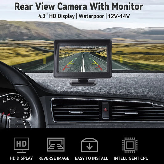 Moniteur de voiture avec caméra de recul.