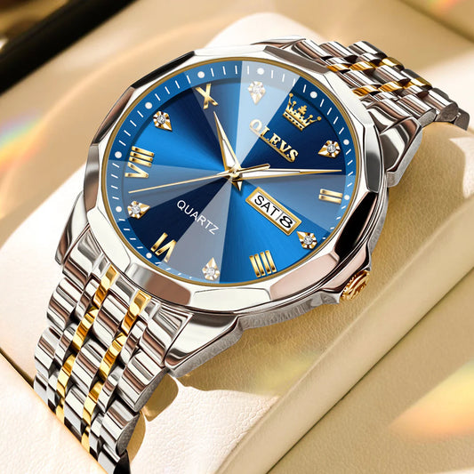 OLEVS Montre a miroir diamant 💎 pour hommes.