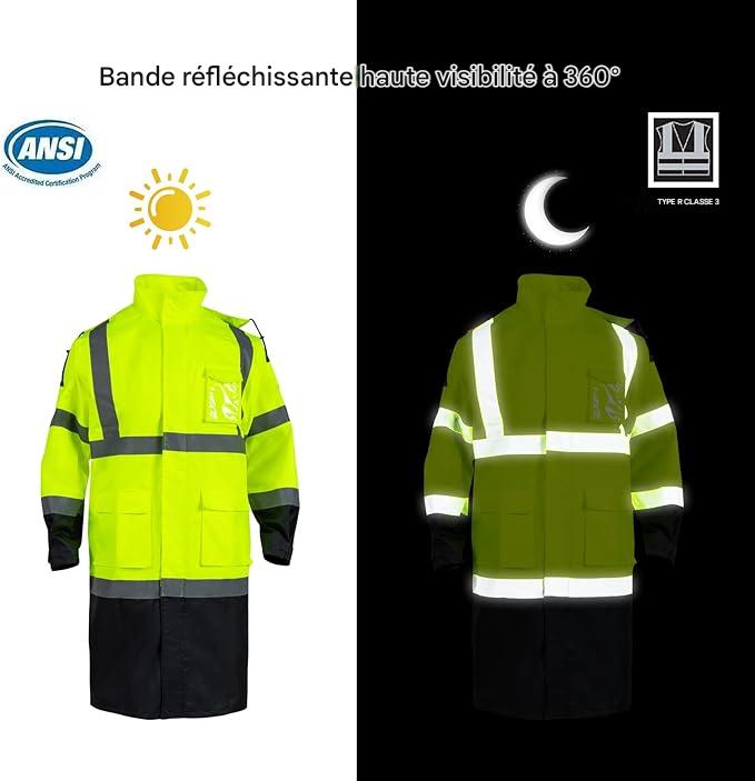 Vestes de pluie réfléchissantes imperméables.