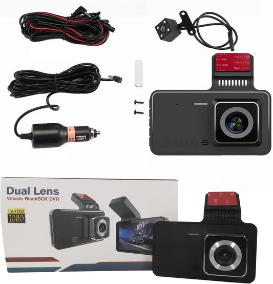 Caméra Embarquée Double Objectif Full HD.