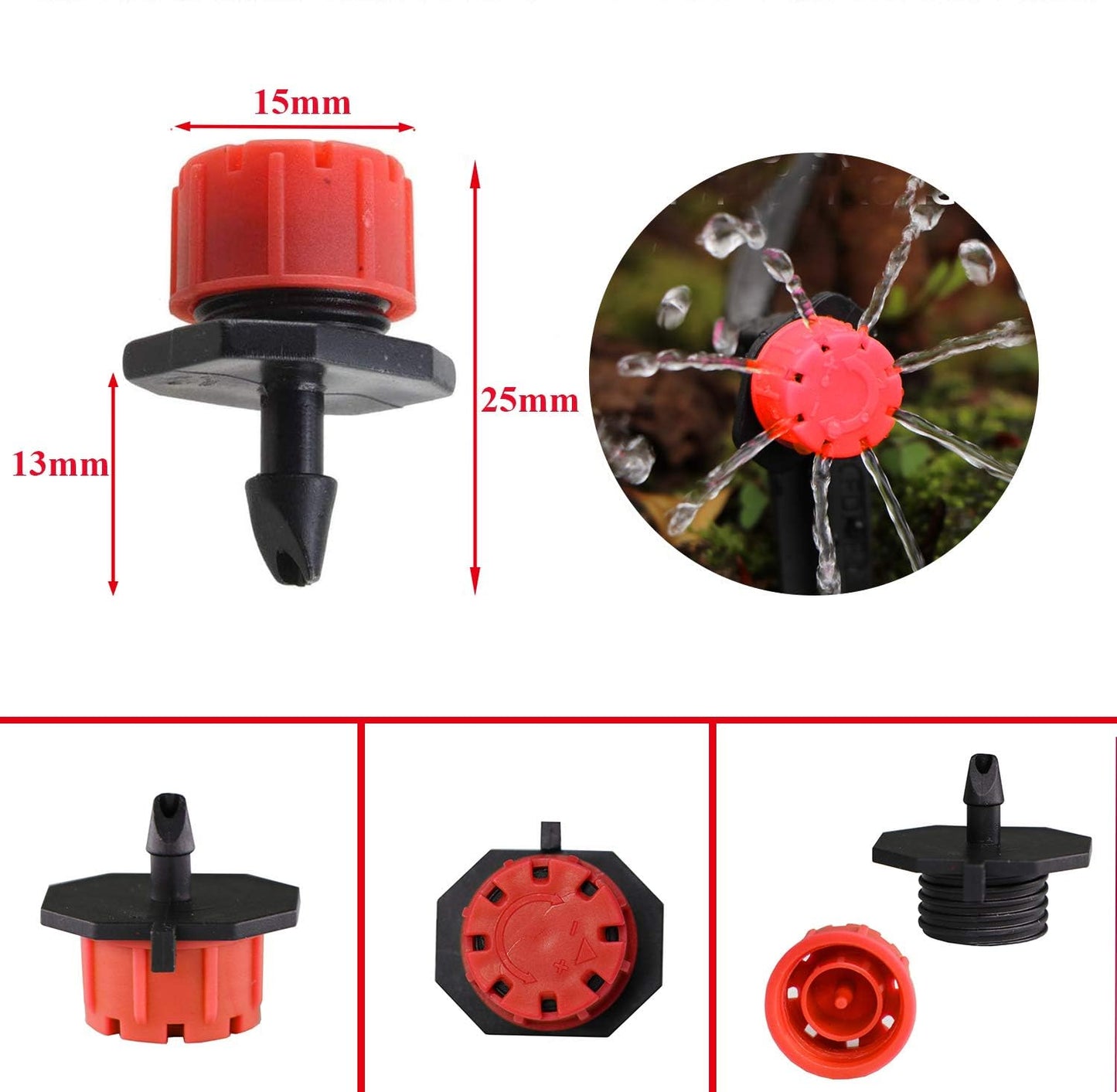 Lot de 10 arroseurs goutte-à-goutte.