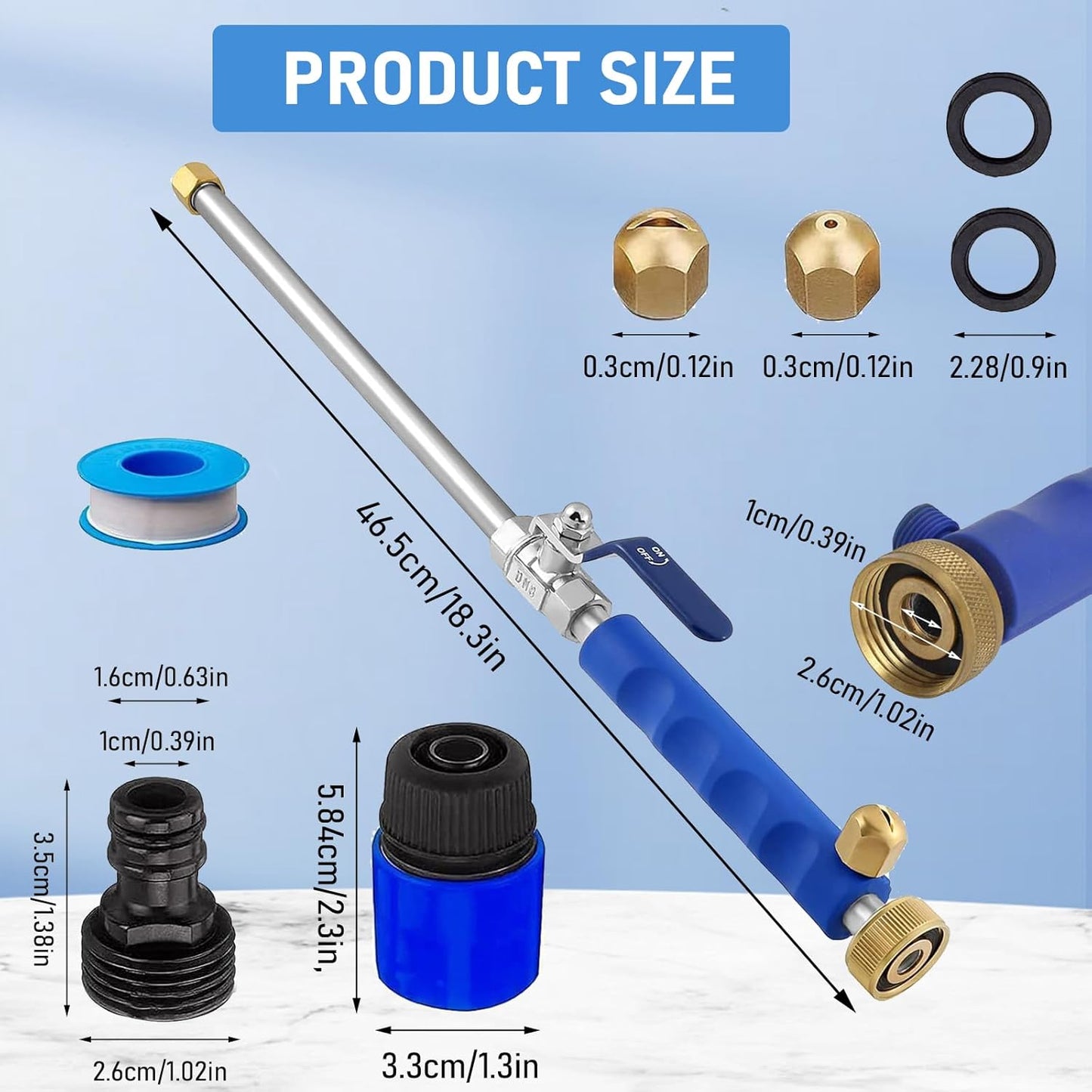 Pulvérisateur à buse pour arrosage et nettoyage.