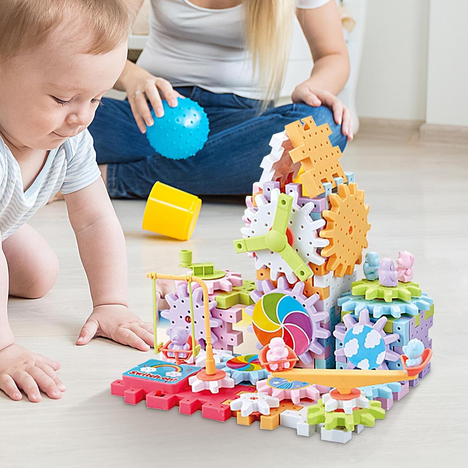 Jeu de Construction Engrenages Électriques | Set Éducatif À Emboîtement Et Apprentissage | De Construction | Pour Garçons et Filles, Intérieur comme Extérieur, à la Maison Chambre Salon Jardin Jeu de Construction Engrenages Électriques | Set Éducatif À Emboîtement Et Apprentissage | De Construction | Pour Garçons et Filles, Intérieur comme Extérieur, à la Maison Chambre Salon Jardin