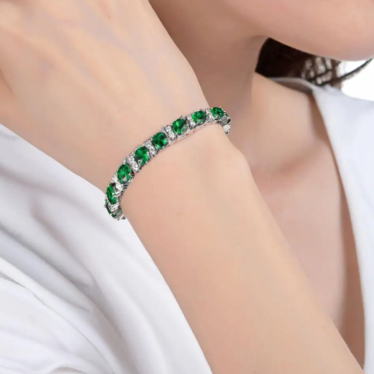 Ensemble de bijoux vert pour femme