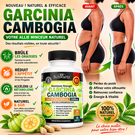 🌿 Garcinia Cambogia 1500 mg – Votre Alliée pour une Silhouette Plus Légère
