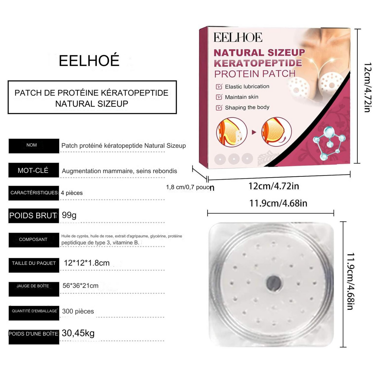 Patchs de remplissage et de raffermissement des seins.