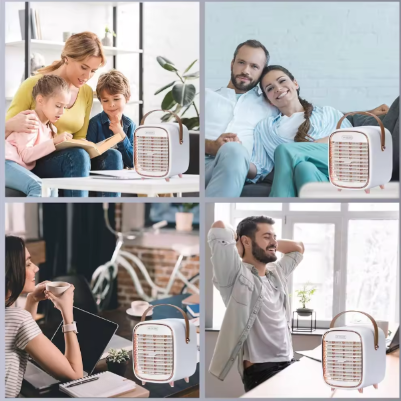 Mini-climatiseur à eau rechargeable.