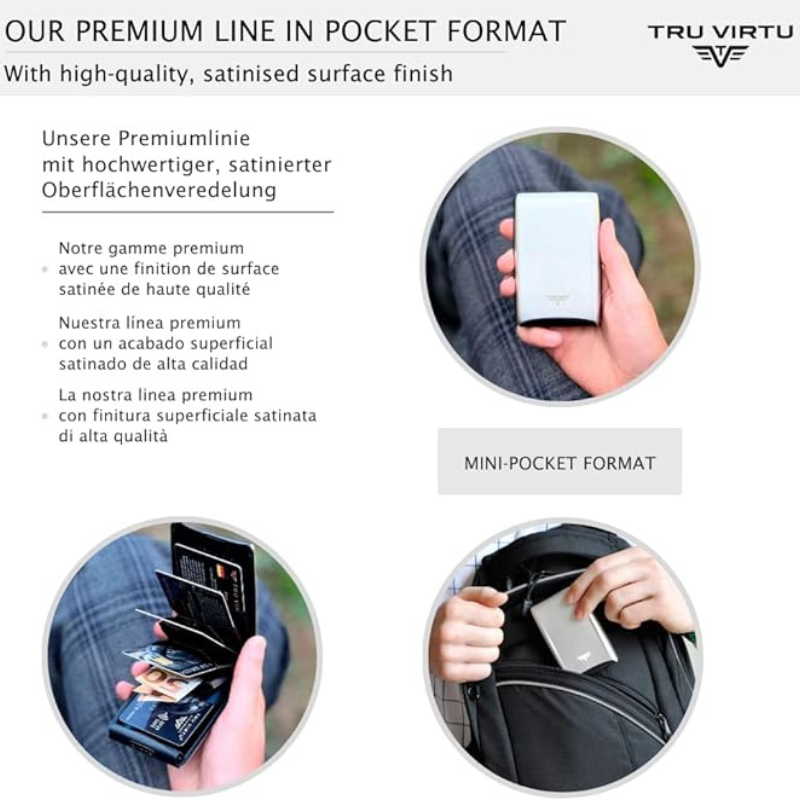 TRU VIRTU-PORTES CARTES AVEC RFID-Block.