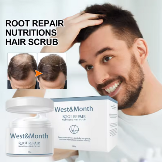 West & Month-Gommage anti-chute des cheveux pour homme et femme.