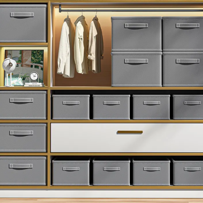 Pack de 5 boîtes de rangement innovantes et pliables.