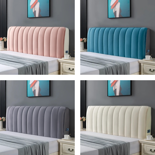 Couvre-têtes de lit en velours matelassé.
