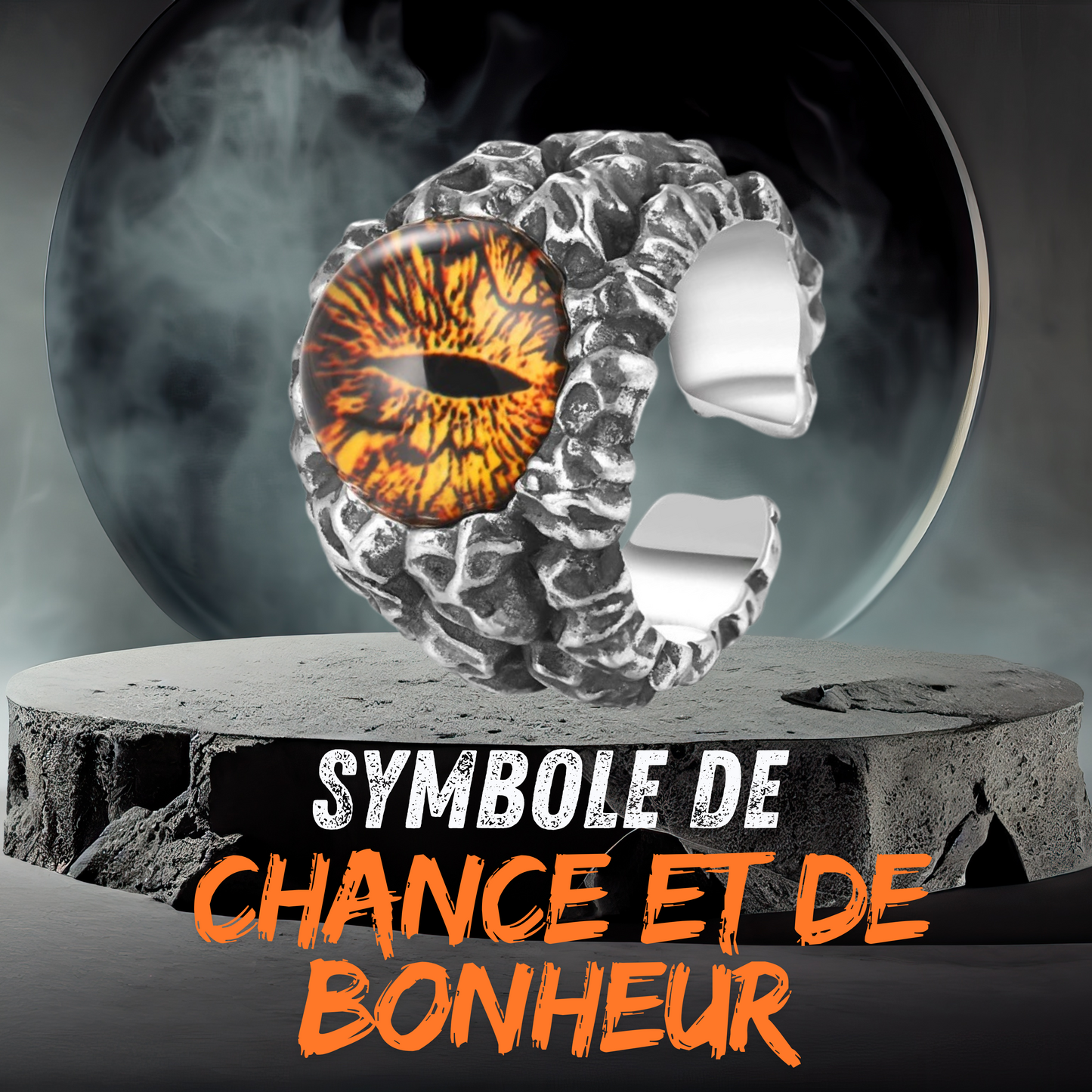 Bague Œil Magique en argent sterling.