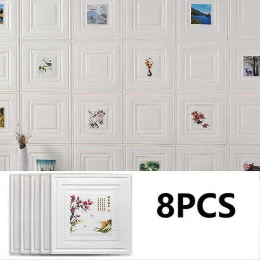 Pack de 8 papiers peints en mousse XPE autocollants