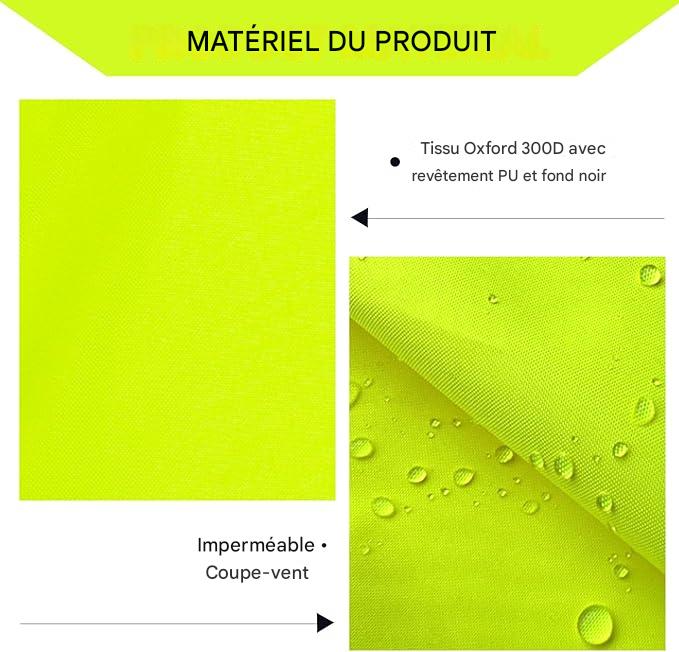 Vestes de pluie réfléchissantes imperméables.