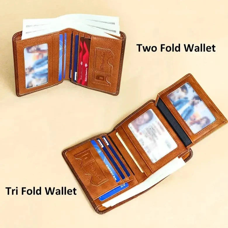 Portefeuille vintage avec blocage RFID.