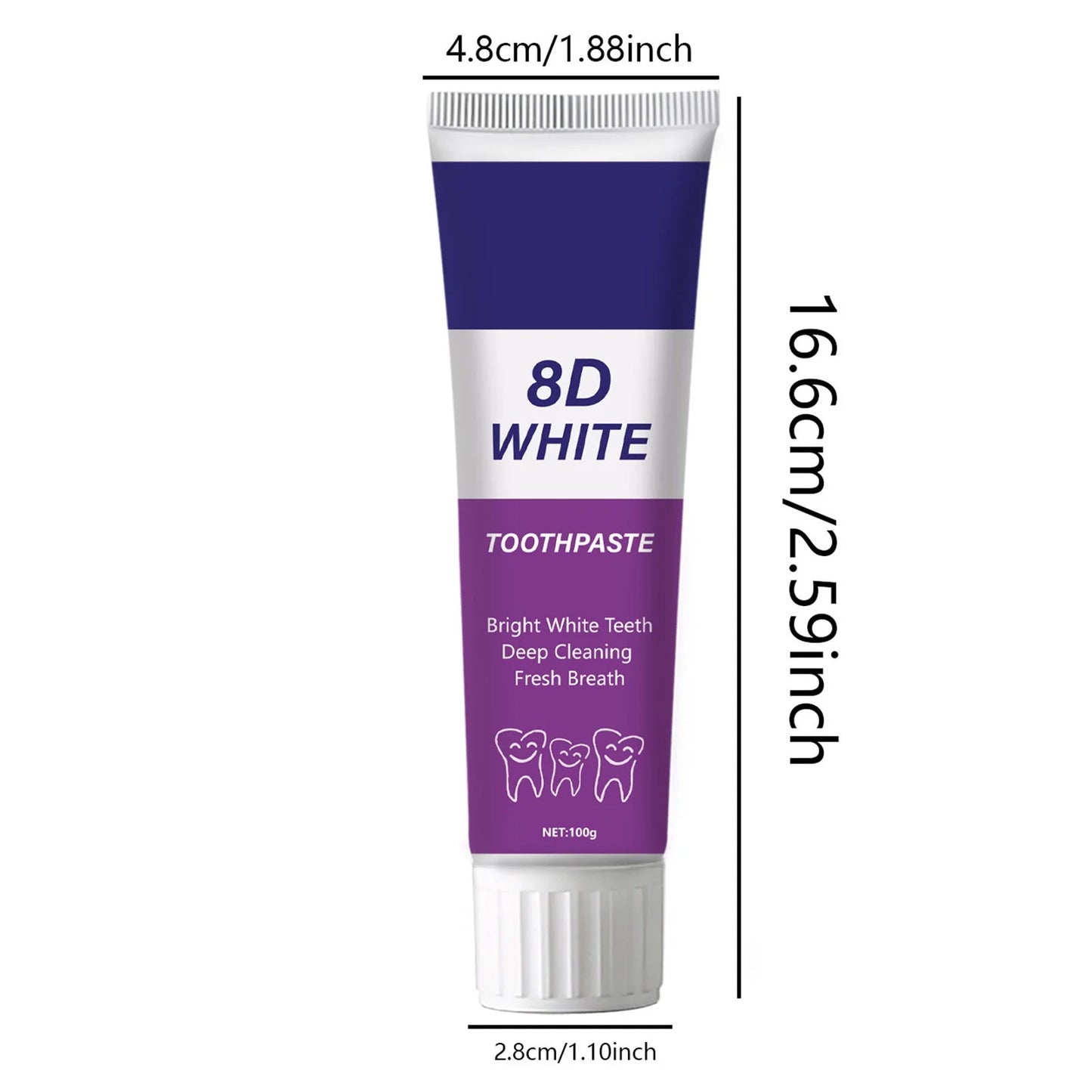 Dentifrice 8D White – Le Secret pour un Sourire Éblouissant