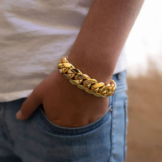 Bracelet cubain en or pour homme