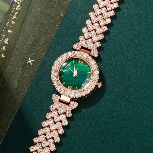 Ensemble de bijoux vert pour femme