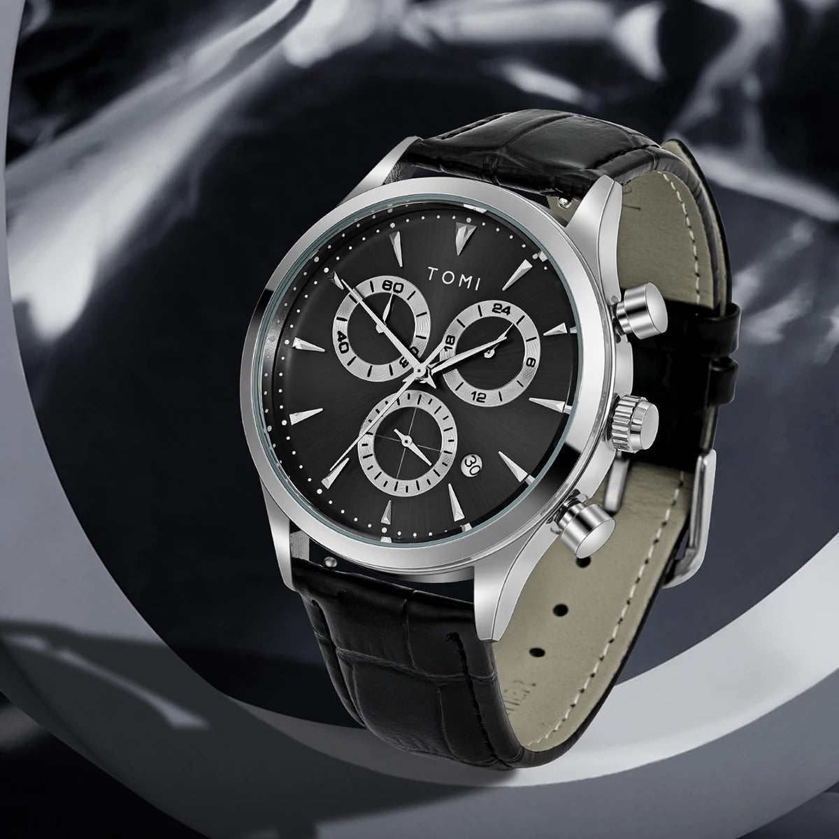 Montre chronographe haut de gamme pour homme.