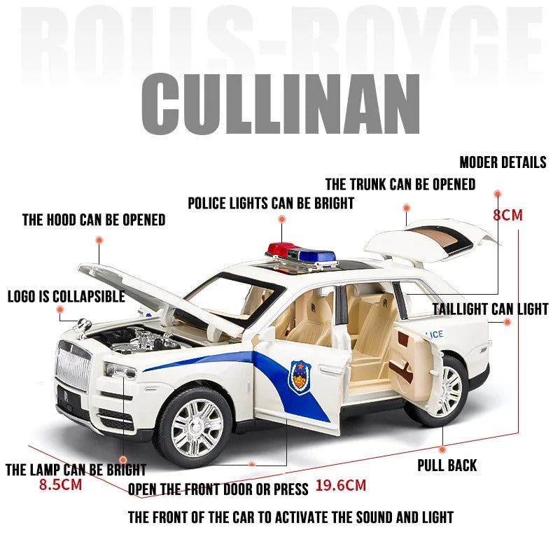 Modèle de voiture de police Rolls-Royce Cullinan.