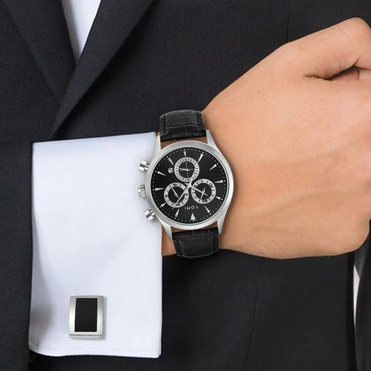 Montre chronographe haut de gamme pour homme.