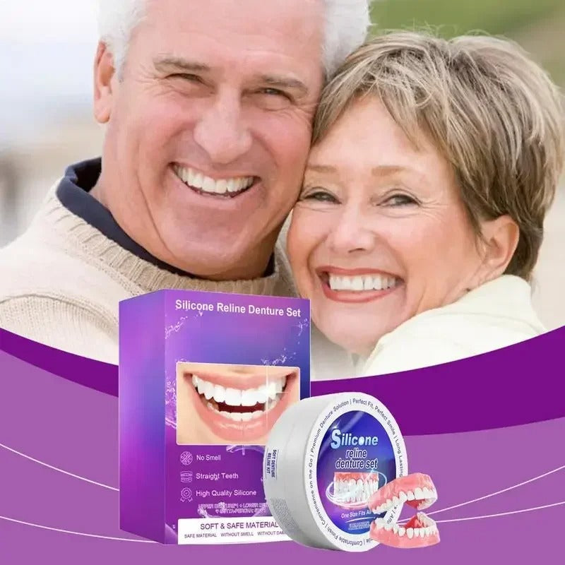 🦷 Ensemble de prothèses dentaires en silicone.