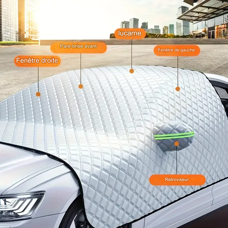 Housse pour pare-brise de voiture.