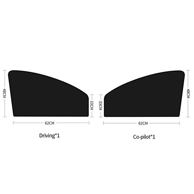 2 Pare-soleil magnétiques pour fenêtre de voiture.