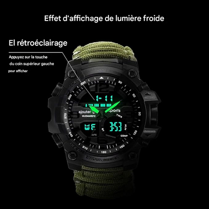 Montre tactique militaire multifonctionnelle.