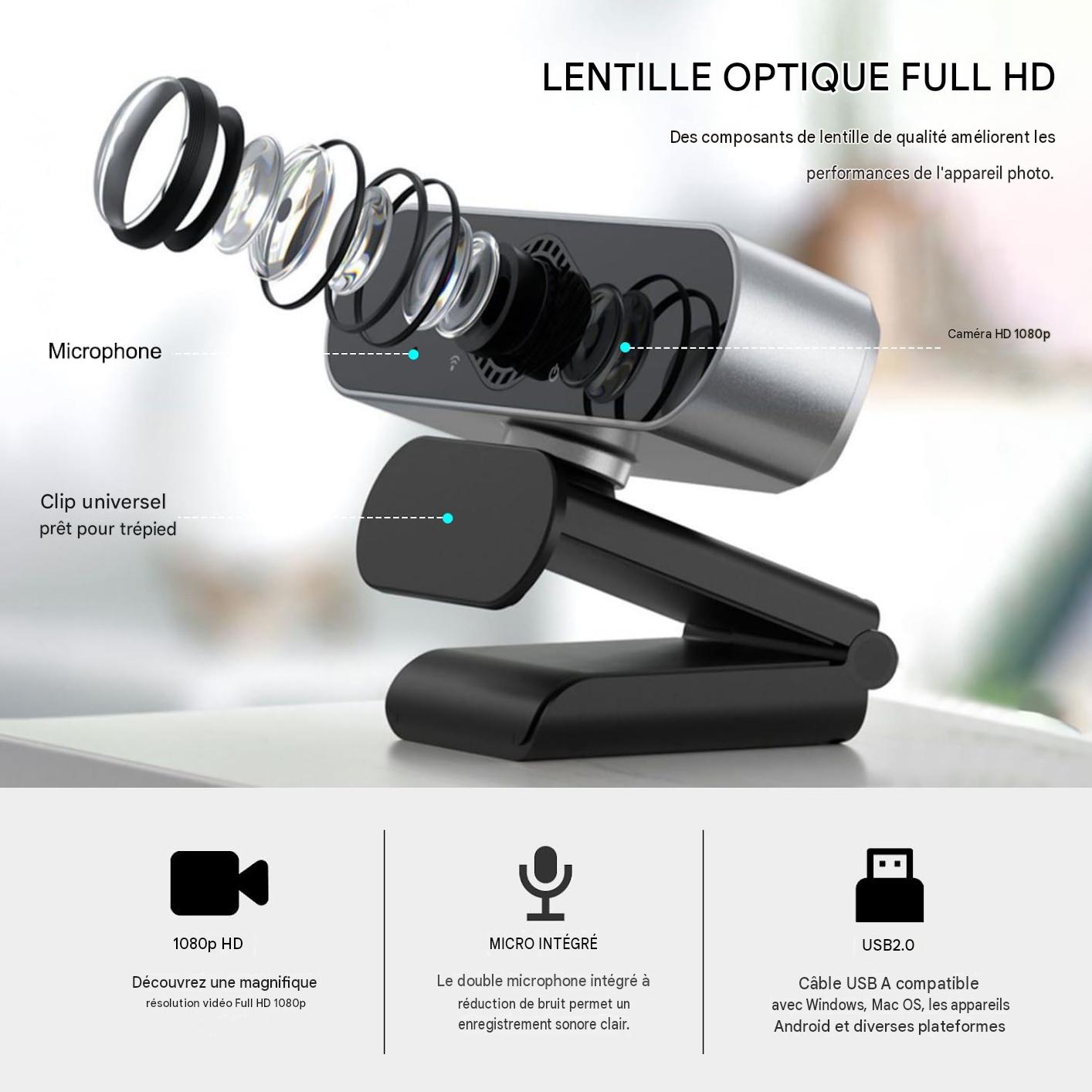 Webcam Full HD 1080P