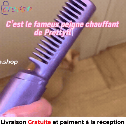 Brosse à cheveux électrique professionnelle Peigne Lisseur Cheveux électriques