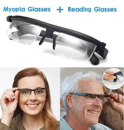 Lunettes à verres réglables.