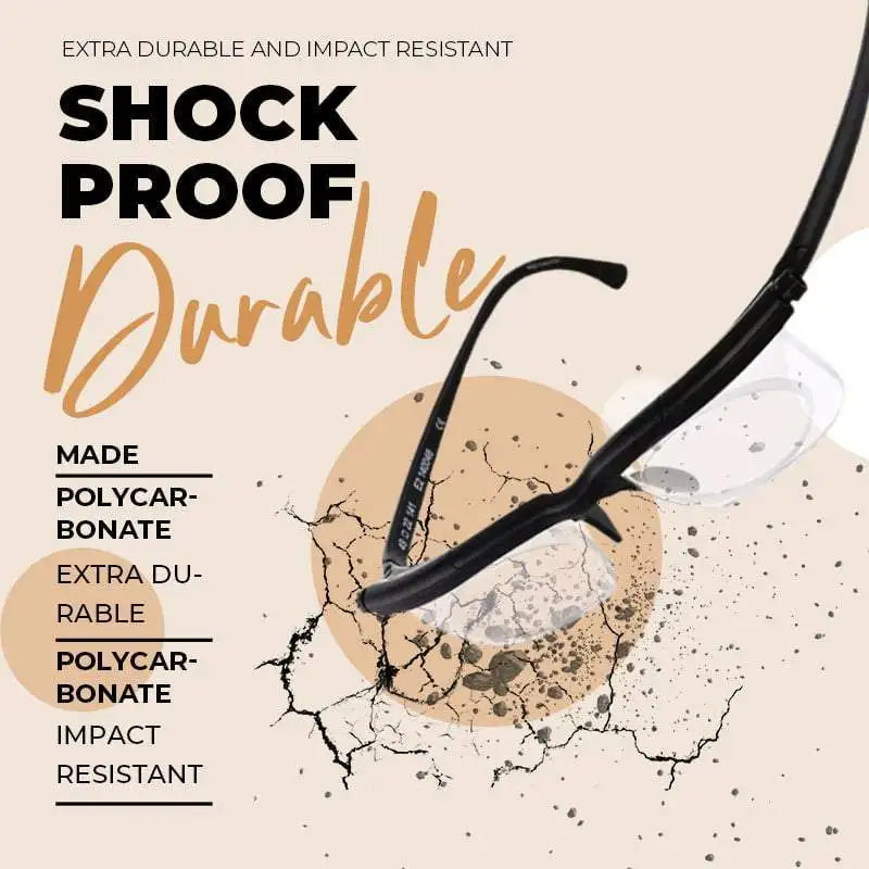 Lunettes à verres réglables.