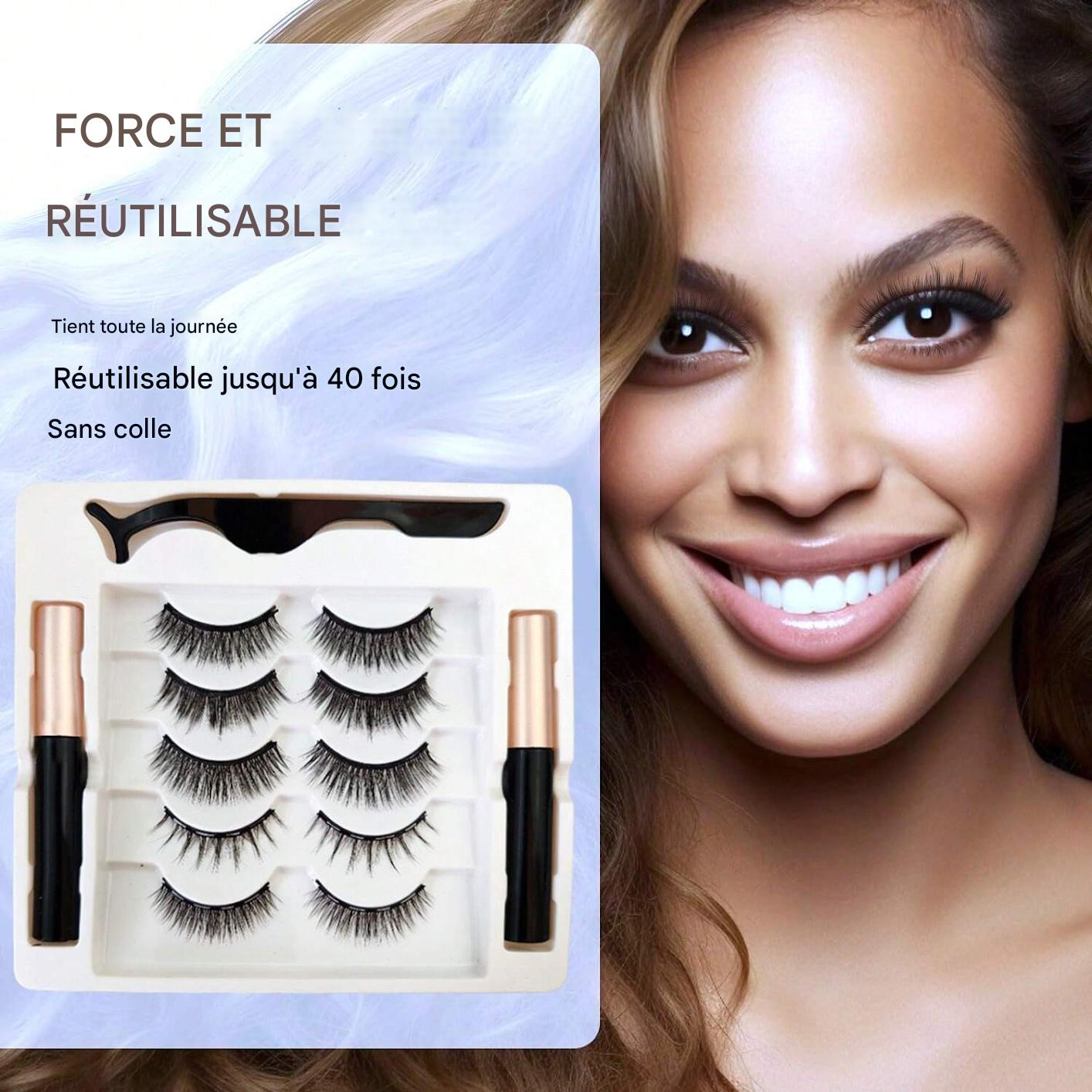 Kit de cils magnétiques Eyeliner.