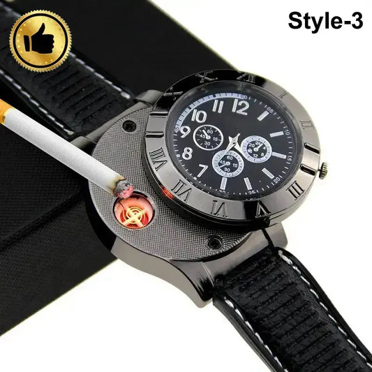 Montre Élégante avec Briquet Intégré.