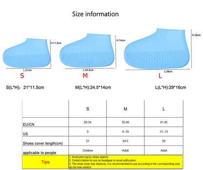 Couvre-chaussures imperméables en silicone.