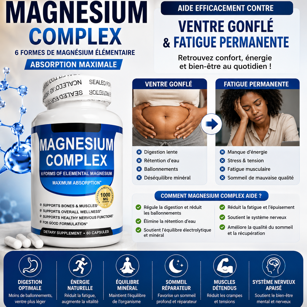 Magnesium Complex peut accompagner votre bien-être au quotidien.