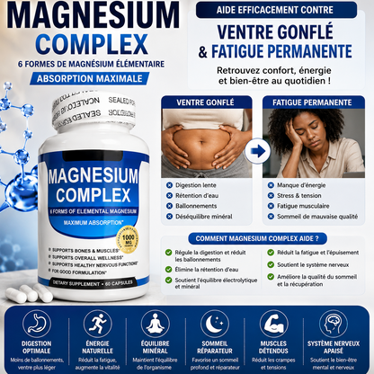 Magnesium Complex peut accompagner votre bien-être au quotidien.