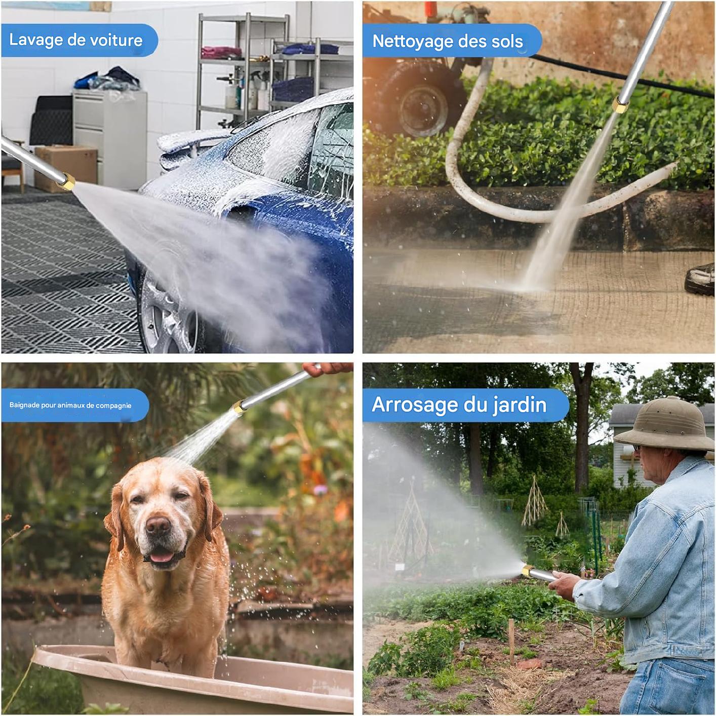 Pulvérisateur à buse pour arrosage et nettoyage.