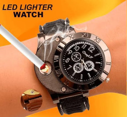 Montre Élégante avec Briquet Intégré.