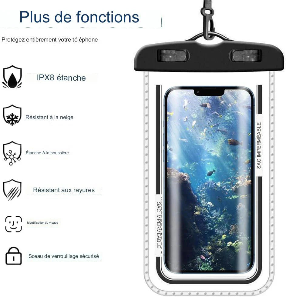 Étui de téléphone étanche.