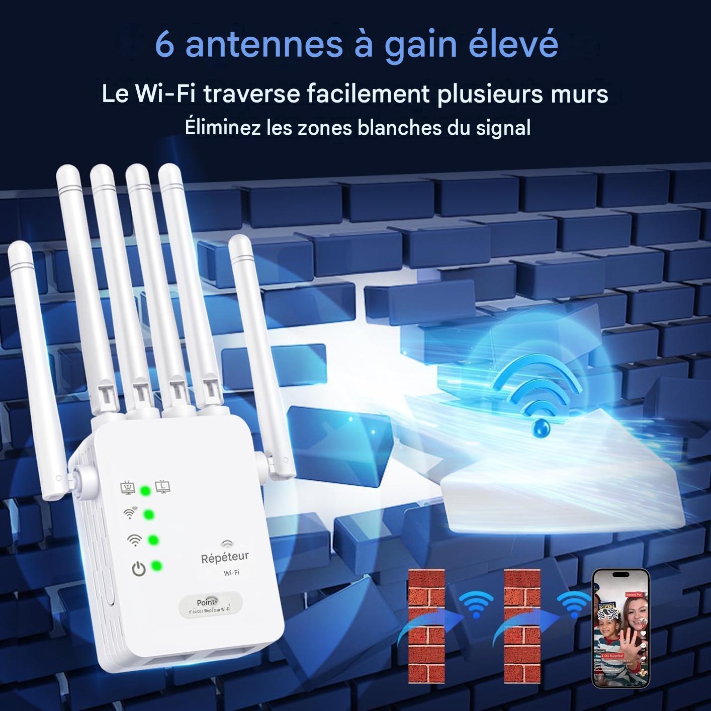 📶 Répéteur Wi-Fi 1200 Mbps Burkina