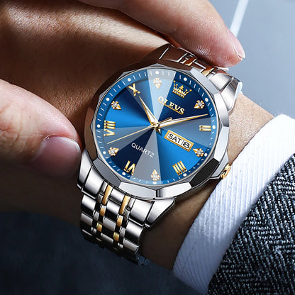 OLEVS Montre a miroir diamant 💎 pour hommes.