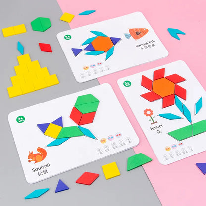 Jouet d'apprentissage Tangram pour les enfants de 3 à 6 ans