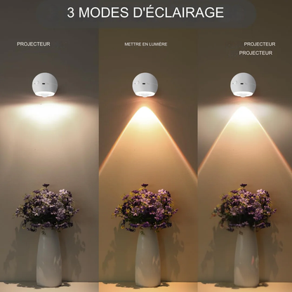 Applique murale LED d'intérieur avec détecteur de mouvement.