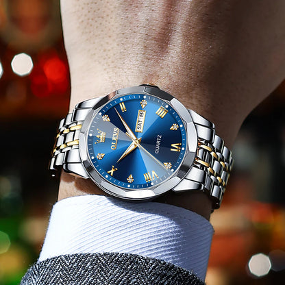 OLEVS Montre a miroir diamant 💎 pour hommes.