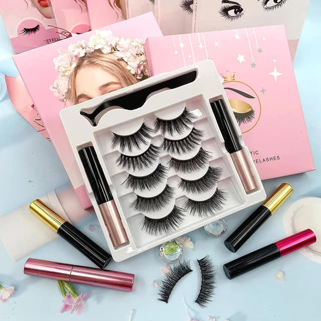 Kit de cils magnétiques Eyeliner.