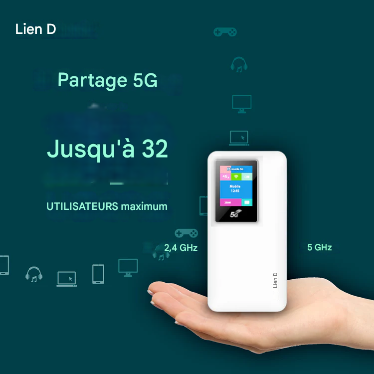 Routeur mobile 5G distribue Internet à 32 utilisateurs de D-Link.