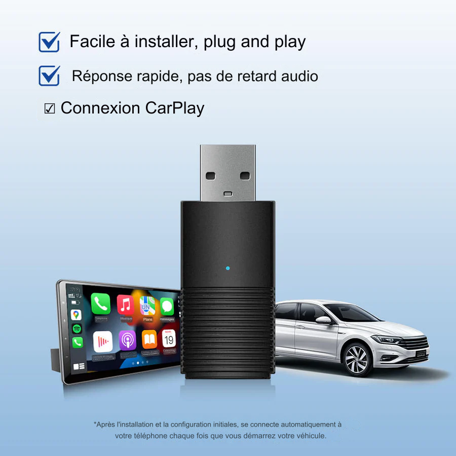 Mini adaptateur CarPlay sans fil.